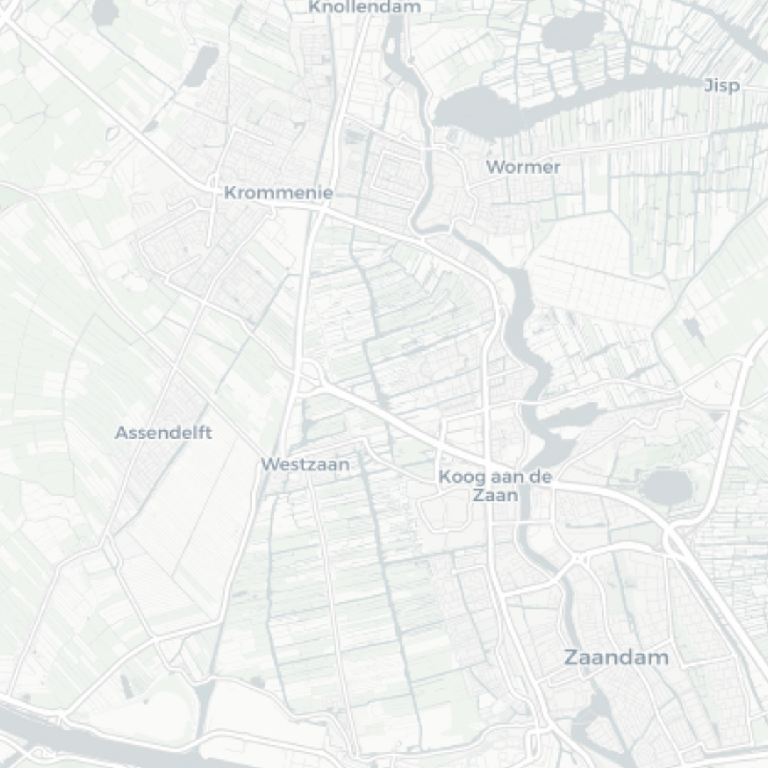 Uitsnede kaart op de website van Bennis Uitvaart