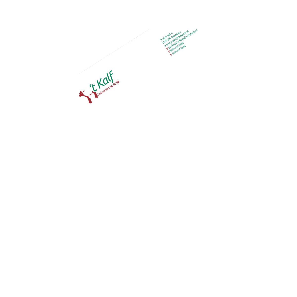 Briefpapier voor Huisartsenpraktijk 't Kalf